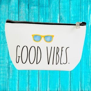 RAE DUNN GOOD VIBES DOME COSMETIC POUCH NWT